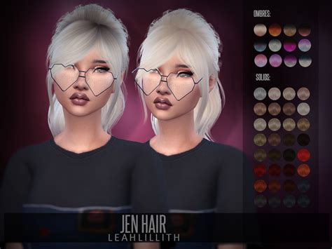 The Sims Resource Leahlillith Jen Hair