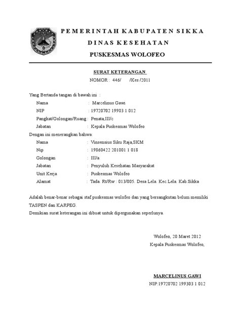 Surat Keterangan Belum Menikah Jakevo - Contoh Surat