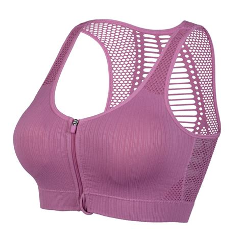 Loozykit Sexy Hollow Back Sports Bra Gym Fitness Shockproof Running Bra Tops Seamless Front