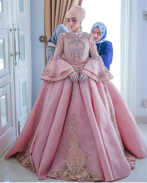 model gaun pengantin muslimah simple tapi elegan 17 model baju pengantin muslim 2018 desain