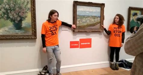 Climate Protesters Glue Themselves To Van Gogh Painting