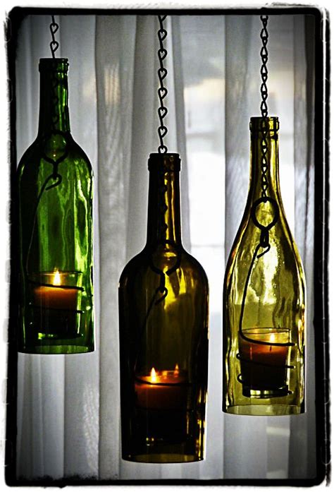 Incredible Hanging Wine Bottle Lights With Diy Home Decorating Ideas
