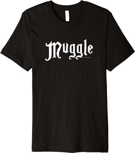 Harry Potter White Muggle Logo Premium T Shirt Clothing