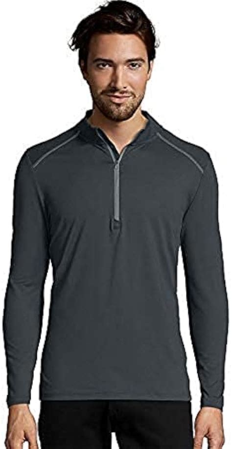 Hanes Sport Mens Performance Quarter Zip Sweatshirt Mens Pullover