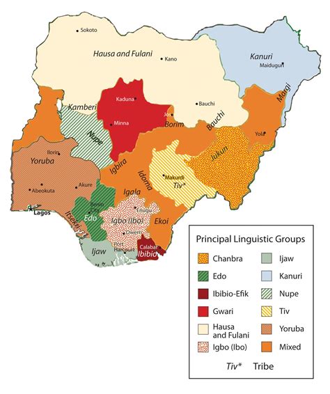 Nigerian Languages Map Of Nigeria Nigerian Language Africa