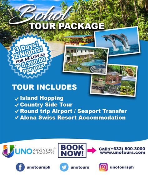 Bohol Tour Package 3 Days 2 Nights P 5 300 Pax Inclusions Country Side Tour Island
