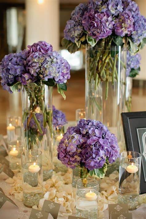 20 Purple Hydrangeas Wedding Flower Ideas - Deer Pearl Flowers