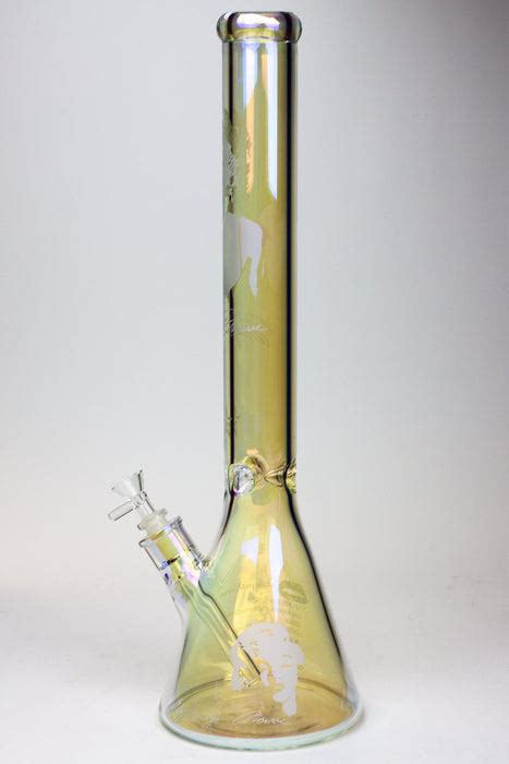 19 Genie Metallic Mm Sandblast 7 Mm Glass Beaker Bong