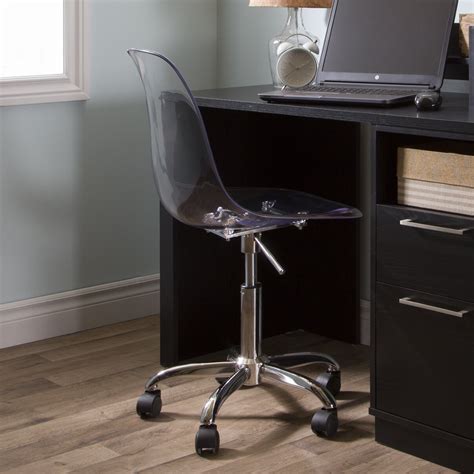 Modern desk chair no wheels. Acrylic Office Chair | Wayfair