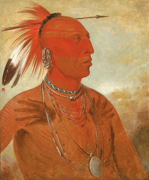 La Wah He Coots La Shaw No Brave Chief A Skidi Wolf Pawnee Painting By