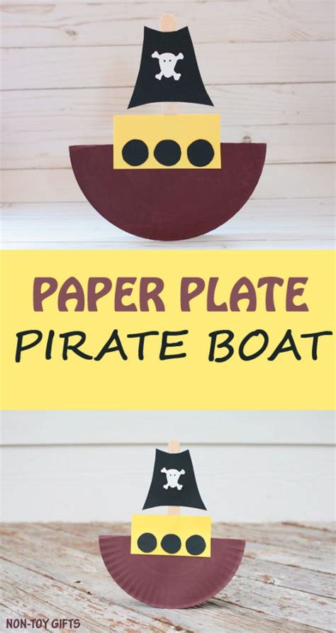 Rocking Paper Plate Pirate Boat Craft Non Toy Ts