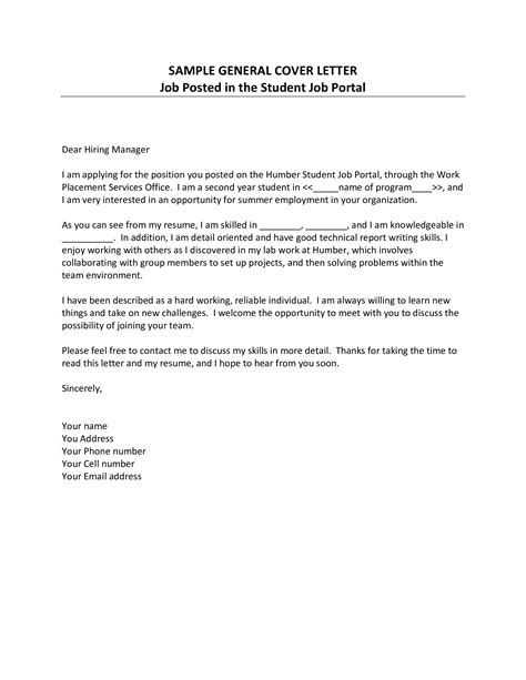 Professional Cover Letter For Job Application Example Free Online
