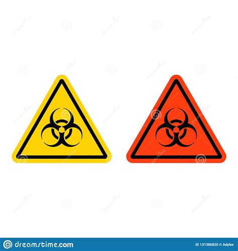 Biohazard Symbol Sign With Yellow And Orange Colors Stock Photo