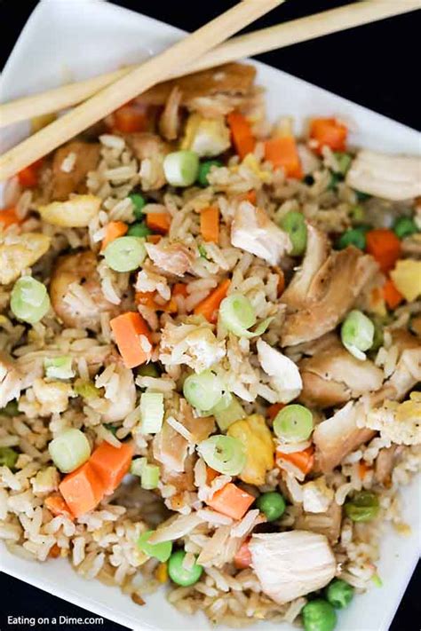 Great tasting chicken recipes for all to enjoy. Easy Chicken Fried Rice Recipe - simple chicken fried rice ...