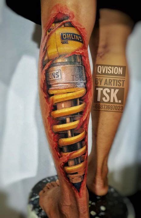 They get a tattoo of things that they went through and things that the love. Awesome 3D tattoo | Biomechanik tattoo, Uv tattoo ...