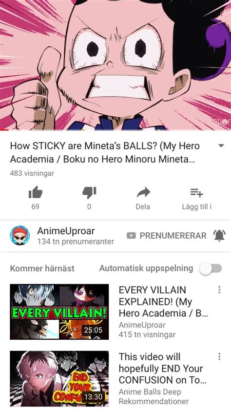 Animeuproar On Twitter How Sticky Are Minetas Balls My Hero