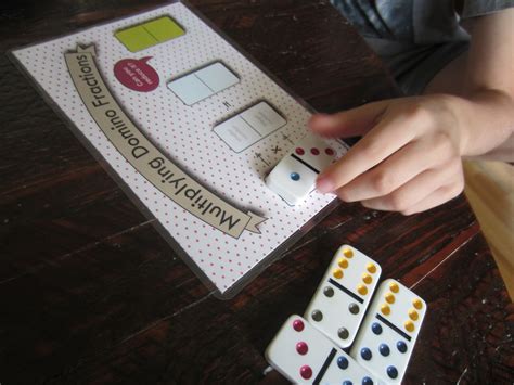 Relentlessly Fun Deceptively Educational Multiplying Domino Fractions