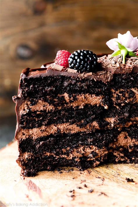 Dark Chocolate Mousse Cake Sally S Baking Addiction