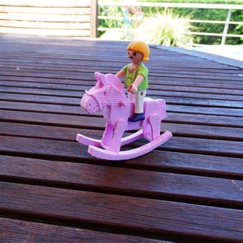 Télécharger Fichier Stl Gratuit Cheval Bacule Pour Sylvanian Playmobil