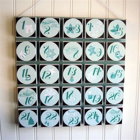 Advent Calendar Teal And Brown Christmas Countdown Etsy Holiday