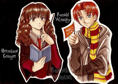 Hermione And Ron By Rusneko On Deviantart Harry Potter Books Series Harry Potter Ships Harry