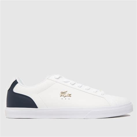 Lacoste White And Navy Lerond Pro Trainers Shoefreak