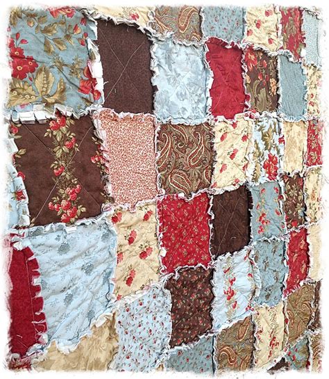 Rag Quilt Queen Size Double Chocolat Handmade By Delilahkaye Quilts