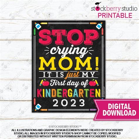 Stop Crying Mom Sign Etsy
