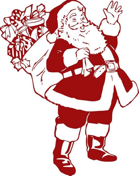 Vintage Santa Waving Clipart In Svg Eps Png Etsy Vintage Santas Christmas Graphics Santa Art