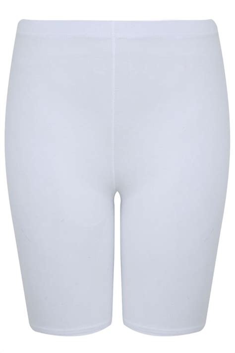 white cotton essential legging shorts  size