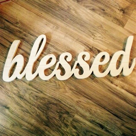 Wooden Blessed Sign Wall Hanginghome Decorwall Decor Etsy