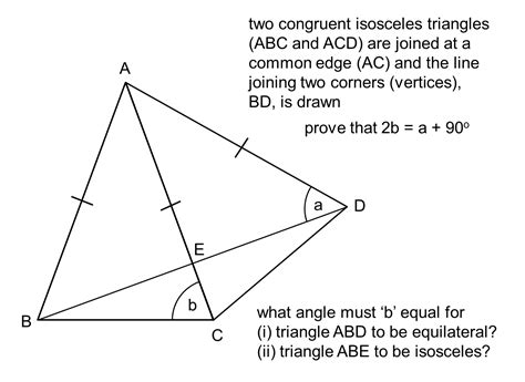 Examples of isosceles triangles include the isosceles right triangle, the golden triangle, and the faces of bipyramids and certain catalan solids. MEDIAN Don Steward mathematics teaching: isosceles triangles