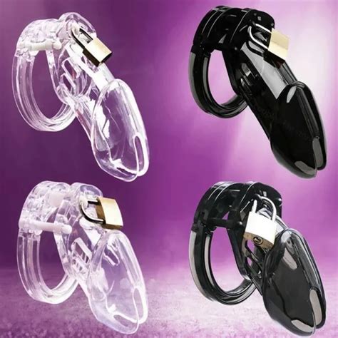 Plastic Cage Bdsm Male Chastity Cage Bondage Curved Lockable Device