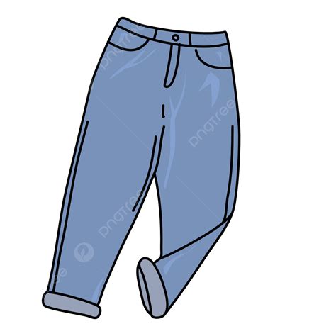 Denim Jeans Cartoon Pants Jeans Pants Clothing Png Transparent Image