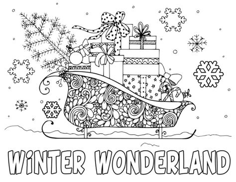 Winter Wonderland Coloring For Kids
