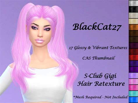 The Sims Resource Blackcat27 S Club Gigi Hair Retexture