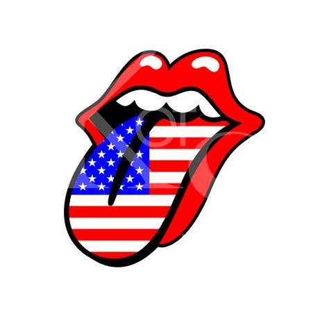 USA Lips and Tongue Svg, USA Luscious Lips SVG, Red, White, and Blue