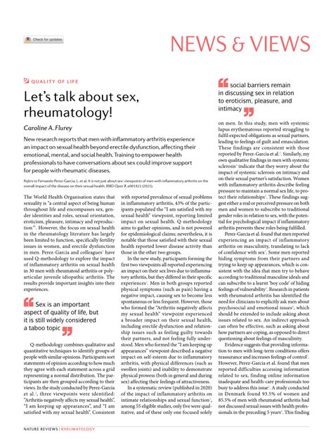 pdf let s talk about sex rheumatology