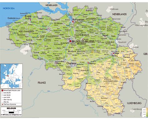 Dispone desde opciones en póster (papel. Mapas de Bélgica | Colección de mapas de Bélgica | Europa ...