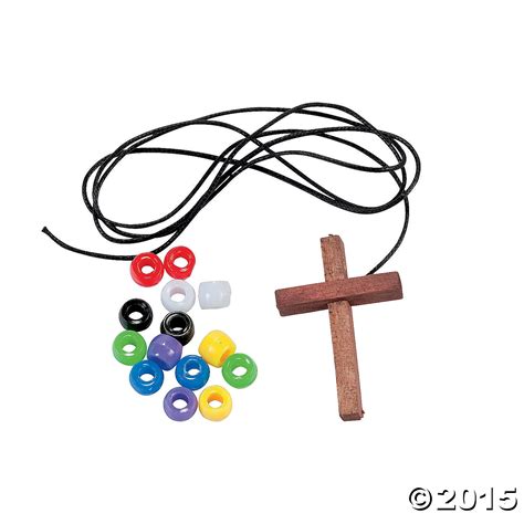 Wooden Cross Faith Necklace Craft Kit 12 Pk Party Supplies Canada