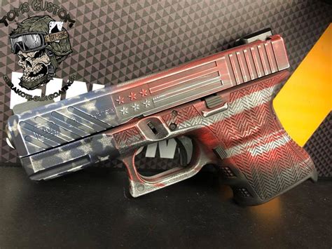 Beautiful Laser Cut And Coated American Flag Toms Custom Guns