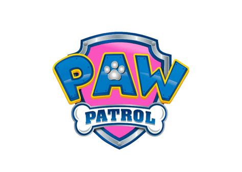 Paw Patrol Pink Badge About 4 Etsy