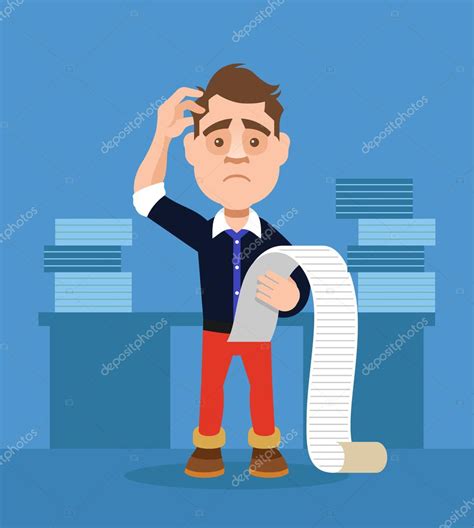 Businessman Shocked Vector Flat Illustration Stock Vector Image By