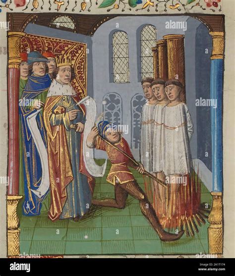 Execution Of The Templars From Des Cas Des Nobles Hommes Et Femmes