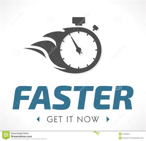 Faster logo stock vector. Illustration of concept, counter - 46728232