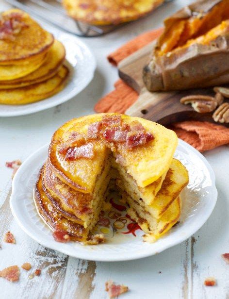 Drain well and press whisk eggs and milk together and add to the potato mix with the chives. These Sweet Potato Bacon Pancakes are the perfect mix of ...