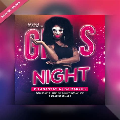 Premium Psd Girls Night Party Flyer