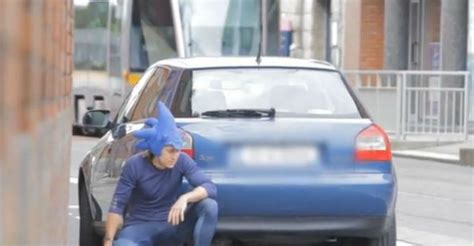 ‘behind The Scenes Footage Of Man In Sonic The Hedgehog Suit Racing