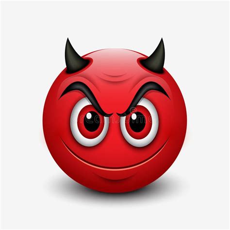 Emoticon Del Diablo Aislado En El Fondo Blanco Emoji Ejemplo Stock