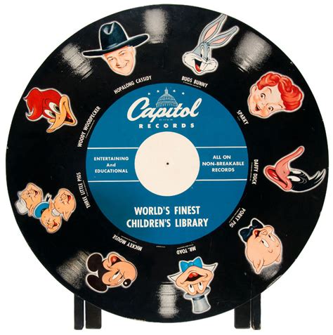 Hakes Capitol Records Display With Mickey Mouse Bugs Bunny